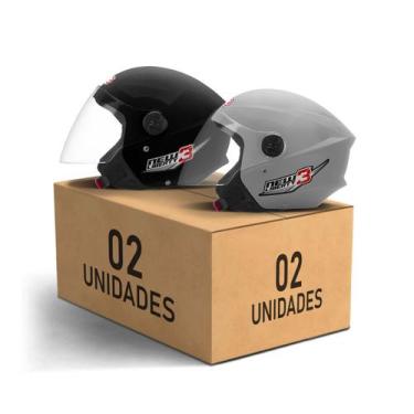 Imagem de Kit 2 Capacetes New Liberty 3 Abertos Pro Tork Moto Masculino Feminino