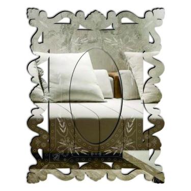 Imagem de Espelho Decorativo Veneziano Sala Quarto 64x80 3896 - CREATUS, prata