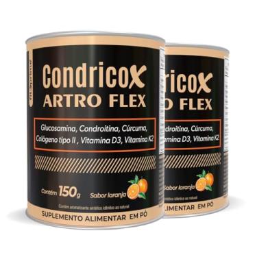 Imagem de Kit 2x Condricox Artro Flex Pó Solúvel 150g Glucosamina Condroitina Colágeno Tipo II Curcumina Vitamina D3 e K2