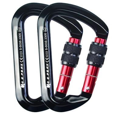 Imagem de S.E.PEAK Sepeak Uiaa Ce 30Kn Mosquetão de Escalada com Trava, Grampo de Parafuso Profissional Resistente para Escalada Ao Ar Livre, Montanhismo, Rapel, Acampamento, Caminhada, Balanço, Gancho de Mosqu