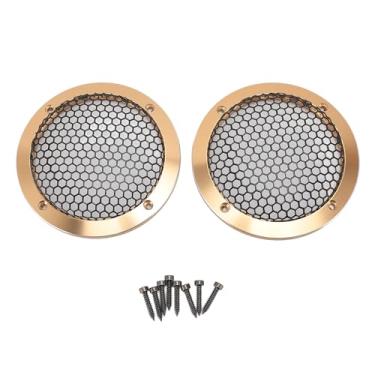 Imagem de Capa de Grades de Alto-falante, Protetor de Proteção de Subwoofer de Alto-falante de Carro, Grade de Alto-falante de Malha de Metal Redonda Tampa de Malha de Alto-falante 92mm