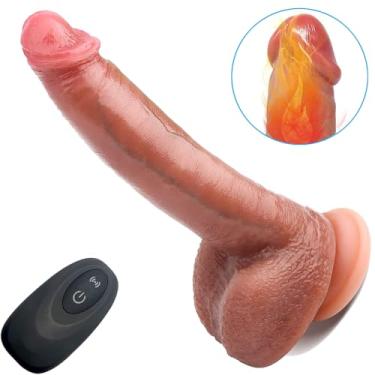 Imagem de Dildo vibratório para mulheres vibrador realista com ventosa para estimulação anal clitoriana do ponto G, vibrador de controle remoto com 8 impulsos 5 vibrações, brinquedos sexuais adultos de (Preto)