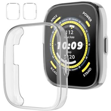 Imagem de Rc-Z Pacote com 2 capas protetoras de tela para Amazfit Bip 5, capa protetora geral flexível de TPU macio, acessórios de substituição ultrafinos HD para smartwatch Bip 5