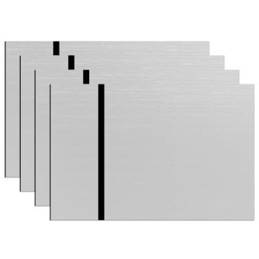 Imagem de Oubit Folha de plástico ABS de duas cores com gravação a laser, 4 peças, folhas de plástico com gravação a laser em dois tons para crachá, etiqueta de escritório, produto artístico a laser, tamanho 30