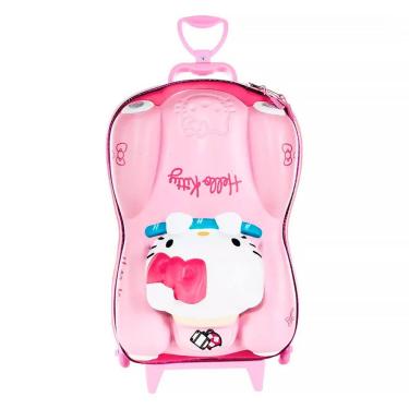 Imagem de Mala Infantil Escolar Hello Kitty Carro 3D com Rodas Triplas 2823BM23 - Diplomata