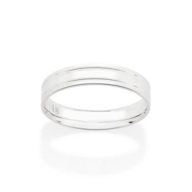 Imagem de Aliança dois frisos Compromisso 4m Rommanel prata 925 810214, 12