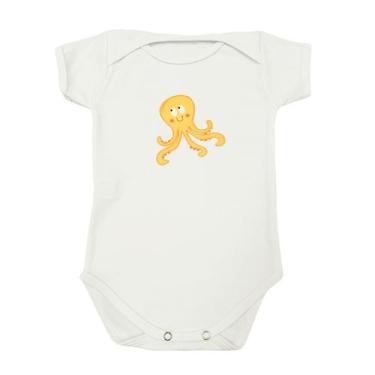 Imagem de Body Bebê Manga Curta Polvo  - Mellane Baby, Branco, G