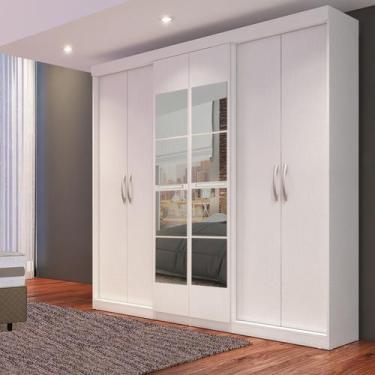 Imagem de Guarda Roupa Casal 6 Portas 2 Gavetas Grécia com Espelho - Edez