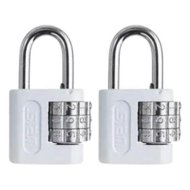 Imagem de Kit 2 Cadeado 40mm Segredo Senha Grande Armário Mala Viagem - Stam, Br