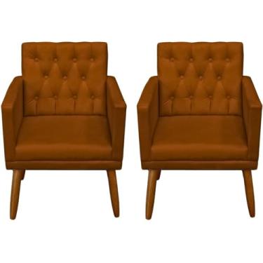 Imagem de Jogo 2 Poltronas Confortável Para Sala Pequena MOBLAN decor (TERRACOTA)