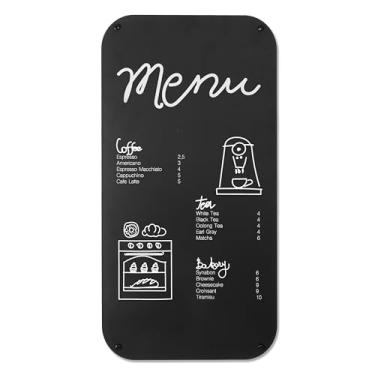 Imagem de Ashton Modern Quadro negro magnético de metal para parede - quadro grande de 43 x 80 cm para parede, quadro magnético, quadro negro para cozinha, placas de pendurar - retangular