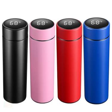 Imagem de Btuty 500 ml Garrafa Térmica A Vácuo Display LED Temperatura Garrafa de Água de Aço Inoxidável Copo Isolado Parede Dupla Copo de Viagem Inteligente Garrafa Térmica Canecas de Café