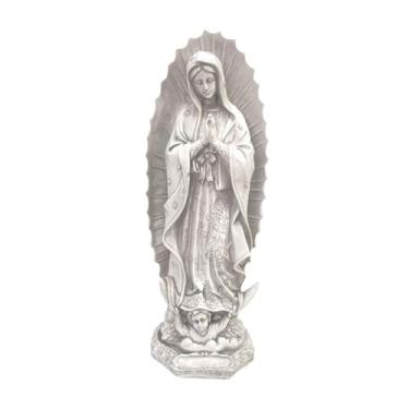 Imagem de XLWLLNJ Estátua da Bem-Aventurada Maria Nossa Senhora de Fátima Figura Coleção de presentes Estatueta elegante Acessório para casa para prateleira Mesa de, Style E