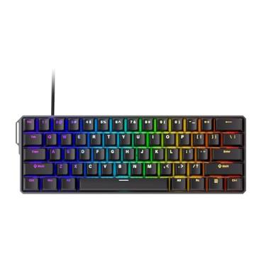Imagem de MONSGEEK Teclado para jogos FUN60 Ultra Rapid Trigger 8K Interruptor magnético TMR Alumínio com fio 60% MagMech, interruptor magnético brilhante