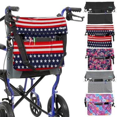 Imagem de Vive Bolsa para cadeira de rodas XL - impermeável, resistente a arranhões, costura dupla, acessório lavável à máquina para adultos, idosos, 15 cores - Mochila de armazenamento para pendurar na parte
