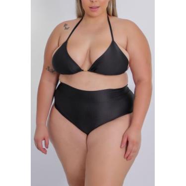 Imagem de Biquini Feminino Plus Size Top Cortininha Calcinha Hot Paint Cos ALto 