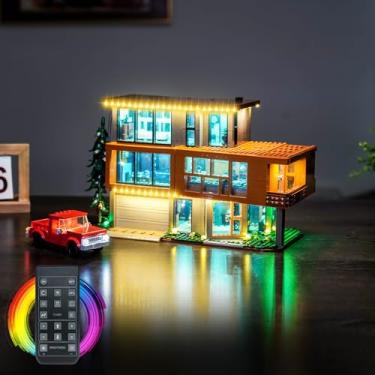 Imagem de LocoLee Kit de luz compatível com Lego Twilight The Cullen House - sem modelo apenas luz, acessórios de iluminação LED compatíveis com Lego The Twilight Zone. Karen's House 21354 (versão RC)