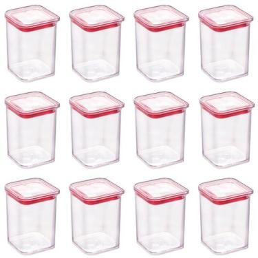 Imagem de Kit 12 Pçs Potes Porta Condimentos Temperos Plasútil Acrílico Tampa He