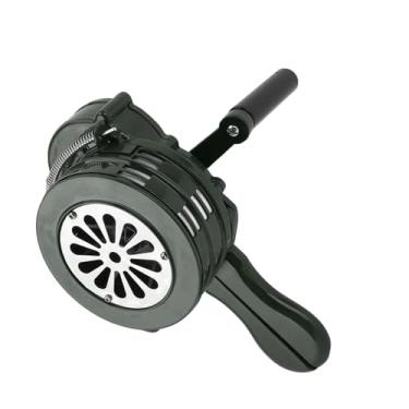 Imagem de Sirene de Manivela de Mão 110db, Volume de Liga de Alumínio Ajuste Ajustável Manual Manual de Sirene Portátil Portátil Sirene Alarm para Fábricas Casas Escolas Armazéns (Od verde)