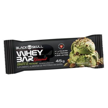 Imagem de BARRA DE PROTEÍNA GOURMET C/ COLOSTRO - 1 UN WHEY BAR GOURMET SORVETE DE PISTACHE 45G - 1 UN