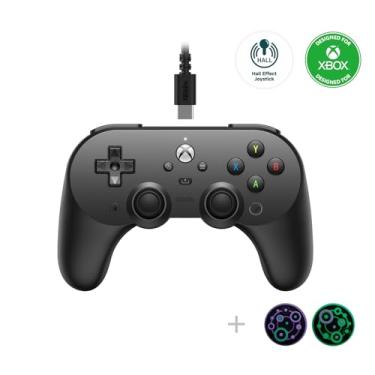 Imagem de 8Bitdo Pro 2 Hall Effect Joysticks/Hall Trigger Wired Controller with Back Buttons, 3.5mm Audio Jack and Mic Mute Button for Xbox Series X|S, Xbox One, Windows 10/11 - Officially Licensed (Black)