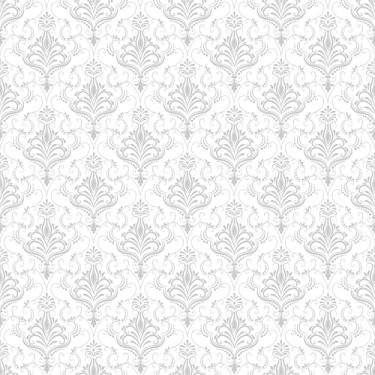 Imagem de Papel De Parede 3m Arabescos Provençal Branco Cinza Clássico