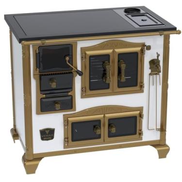 Imagem de Fogao a Lenha N 2 Imperador Vitreo Premium Caldeira Branco SD