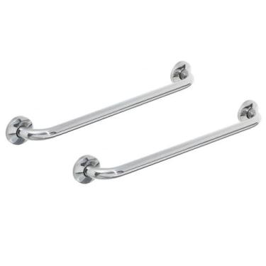 Imagem de Alça Apoio Banheiro Barra Inox 40cm Idoso Deficiente Cadeirante Acessi