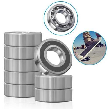 Imagem de 8 Rolamento Blindado Profissional 608 Z Skate Longboard 8x22x7mm Abec 