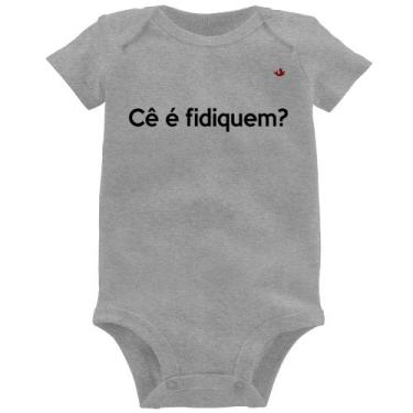 Imagem de Body Bebê Cê é fidiquem - Foca na Moda, Cinza, P