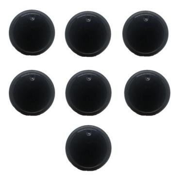 Imagem de Kit 7 Botões Manipulador Preto Fogão Mueller Fratello Moderatto Origin