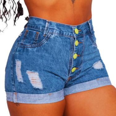 Imagem de Short Jeans 4 botoes verde  - Atacado da Moda, Un, 34