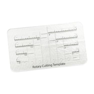 Imagem de Esquirla Modelo de sacola de bolsa quadrada Régua de costura de saco quadrado Prático Quilting Modelo de corte de baixo para baixo em caixa clara Régua de