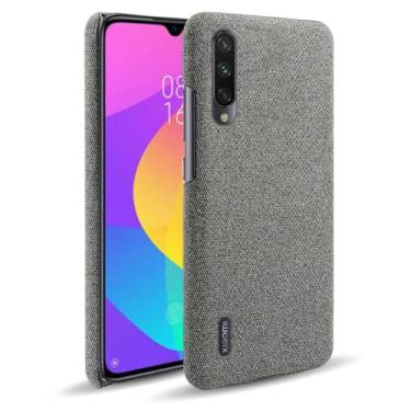 Imagem de Capa para Xiaomi A3,Capa desenhada em lona,Case Protetora Ultrafina com Empunhadura Macia,Design em Tecido Antichoque e Antiarranhões-Gray