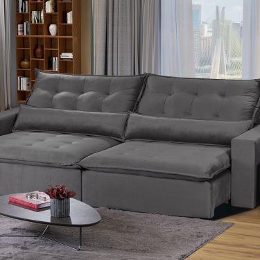 Imagem de Sofá Modular Bahia 5 Lugares 250cm com Molas Retrátil e Reclinável