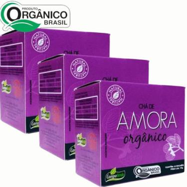 Imagem de kit 3 cx Chá de Amora 100% Natural - Orgânico ( 30 sachês) - Campo Ver