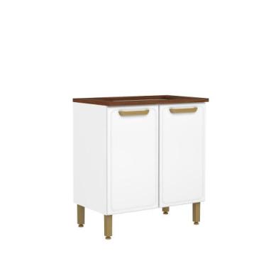 Imagem de Balcão de Aço para Cooktop 2 Portas Bella Bertolini, Branco