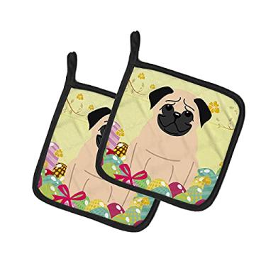 Imagem de Caroline's Treasures BB6008PTHD Par de pegadores de panela para ovos de páscoa, 19 x 19 cm, multicolorido