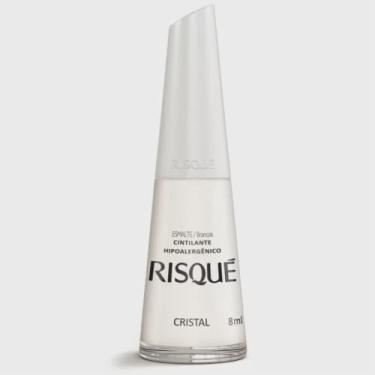 Imagem de Esmalte risqué branco cintilante cristal 8ML
