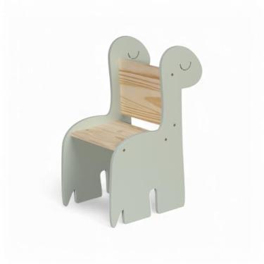 Imagem de Cadeira Dinossauro Madeira Infantil Quarto Sala Banqueta