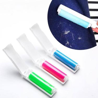 Imagem de Rolo Adesivo Tira Pelos Lavável Para Fiapos E Poeira