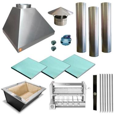 Imagem de Churrasqueira Gourmet Makeer 340 3 Giratorio 3 Vidros 2455 M