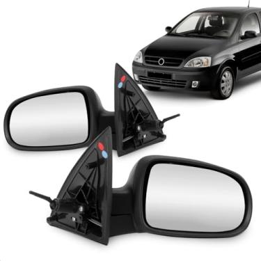 Imagem de Par Retrovisor Externo Corsa Montana 2003 A 2012 Controle Manual