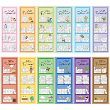 Imagem de Haooryx Marcadores de leitura da Bíblia – 120 peças, rastreador do Antigo e do Novo Testamento, marcadores religiosos cristãos, livros da Bíblia, marcador de livro para amantes de livros, escola