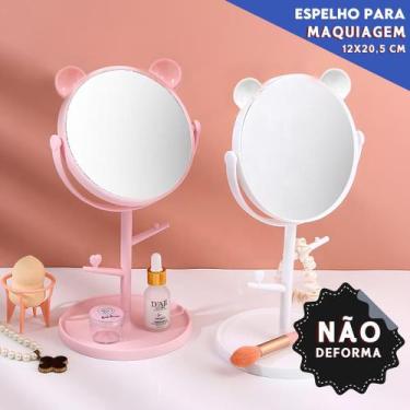 Imagem de Espelho De Mesa Redondo Para Maquiagem Penteadeira C/ Porta Joias - Ny