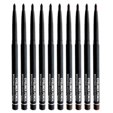 Imagem de WanTuoluo 10 Peças De Delineador Interno Automático À Prova D'Água, Sombra E Lápis De Sobrancelha – Caneta Cremosa Multiuso Para Delineador, Sombra E Sobrancelhas (6*Preto+4*Marrom)