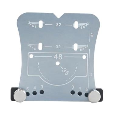 Imagem de Ferramenta de perfuração de furos de dobradiça Mavaol, liga de alumínio, perfuração precisa, resistente e portátil, para carpinteiros e entusiastas de bricolage (Argent)