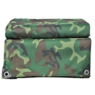 Imagem de Lona camuflada impermeável 4 x 4 m 450 g/m² capa de lona camuflada resistente para móveis de jardim de acampamento tenda de lona de 0,45 mm de espessura com ilhós (tamanho: 1,5 x 3 m)