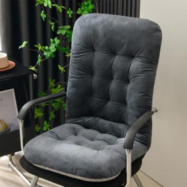 Imagem de UEncounter Almofada para cadeira de escritório, almofada de assento de pelúcia com suporte para as costas, almofadas de mesa para cadeira reclinável, cadeira de balanço