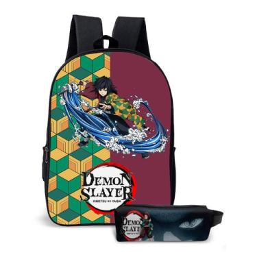 Imagem de Mochila E Estojo Infantil Juvenil Kit Unissex Inspirado Em Desenho Jap